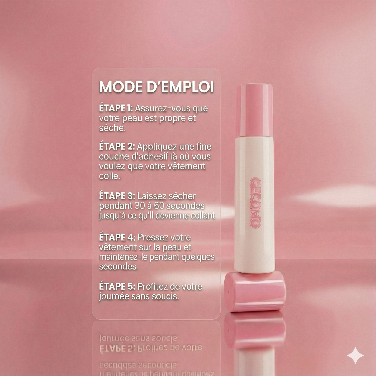 Adhéria Glue - Tu appliques. Tu colles. Tu oublies.